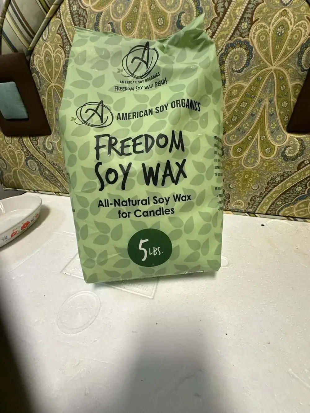 American Soy Organics Freedom Soy Wax Beads for Candle Making - 5 lbs